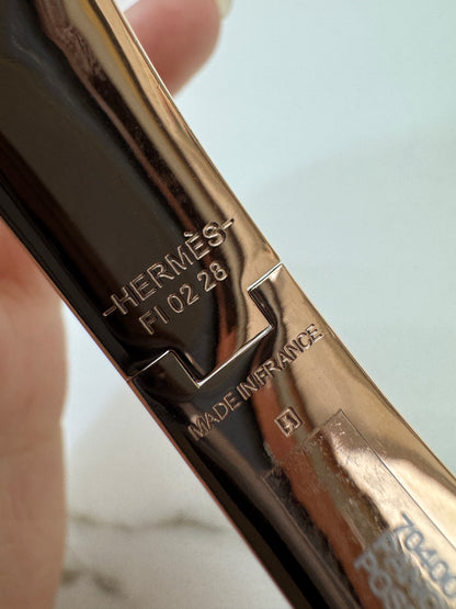 HERMES Clic H Bracelet 奶茶灰玫瑰金扣 Marron Glace Rose Gold