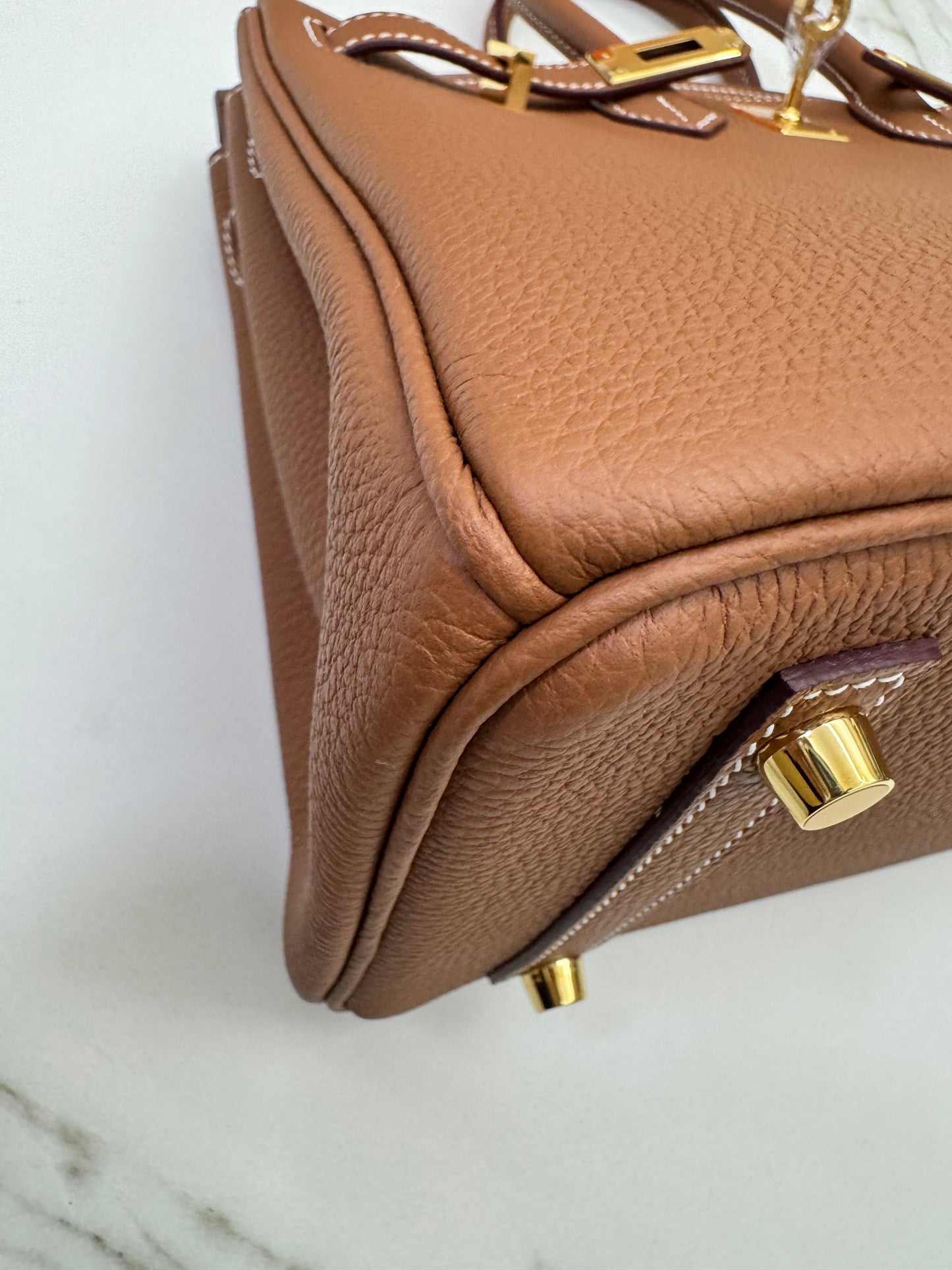 HERMES Birkin 25 金棕色金扣 Togo Gold GHW