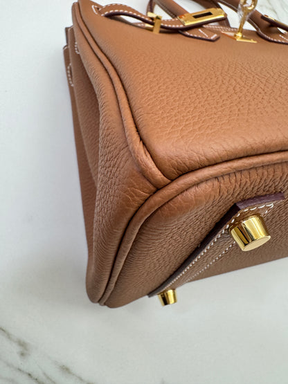 HERMES Birkin 25 金棕色金扣 Togo Gold GHW
