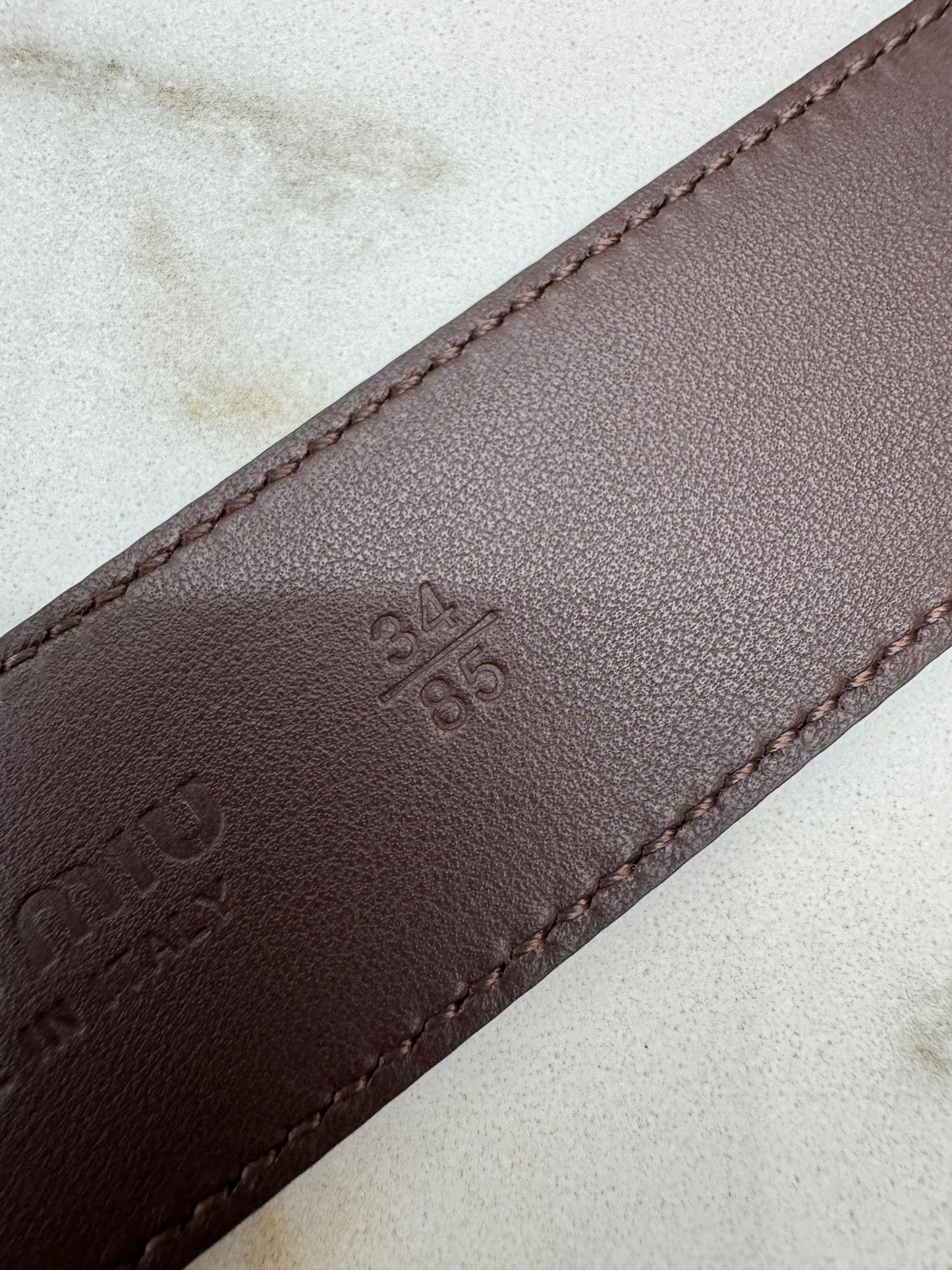 MIU MIU Belt 皮帶 石楠木色金扣