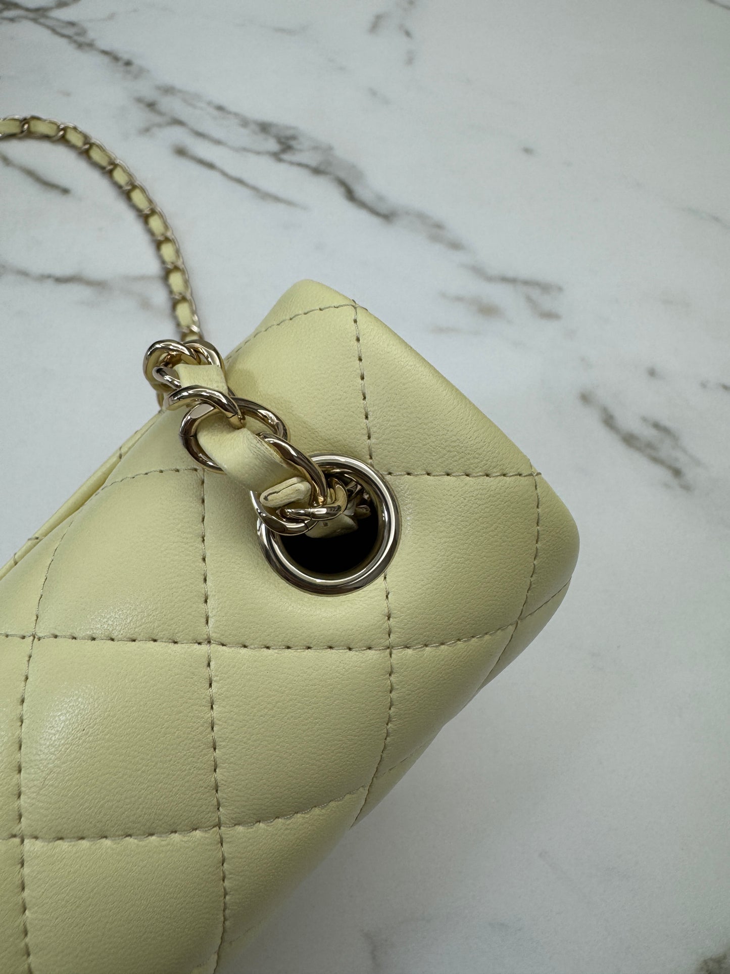 CHANEL Mini CF20 25S小雞黃 Lambskin