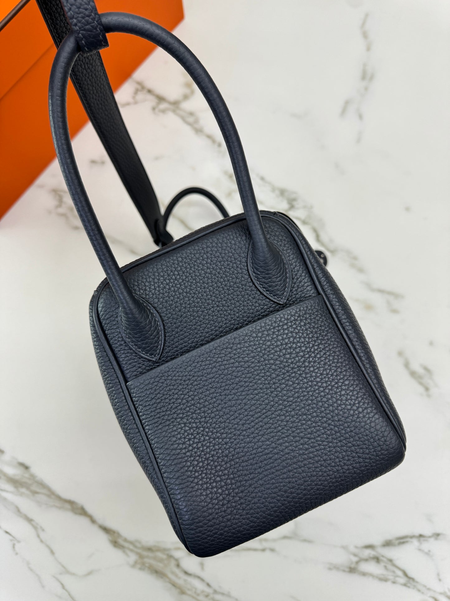 HERMES Lindy 26 石板灰銀扣 85 Ardoise TC PHW