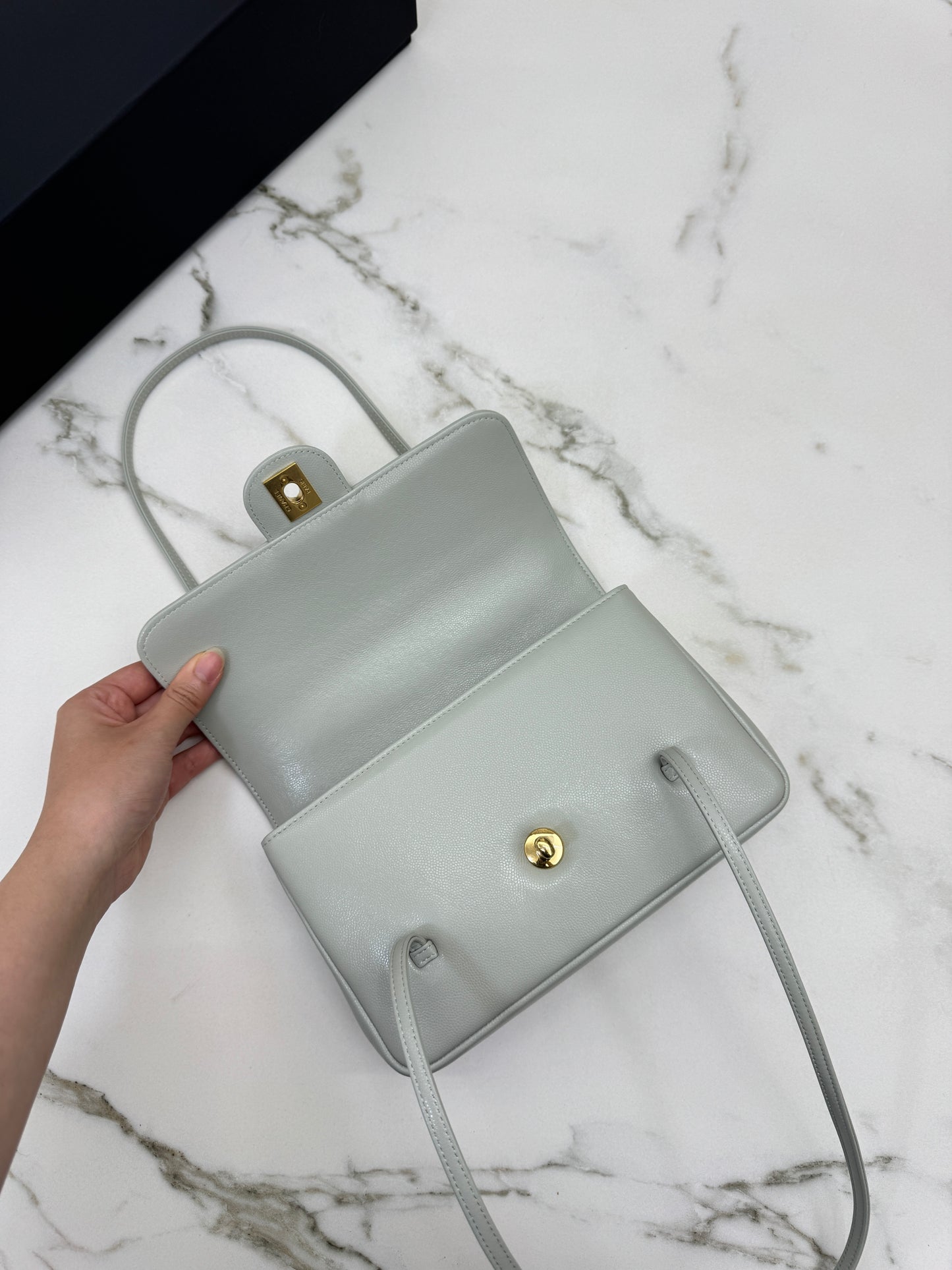 CHANEL Preppy Coco 灰綠色 Small