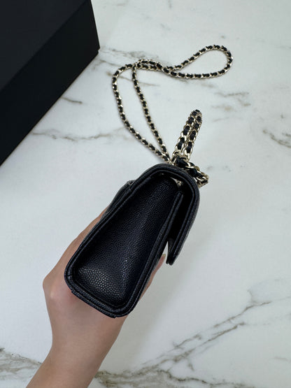 CHANEL 25S Kelly 橫版手機包 黑色