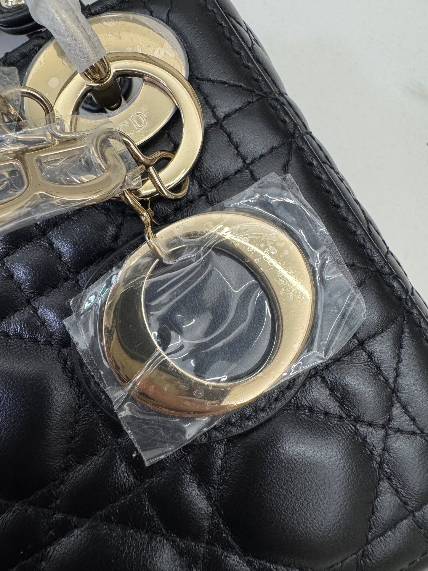 DIOR Mini Lady Dior 黑色羊皮