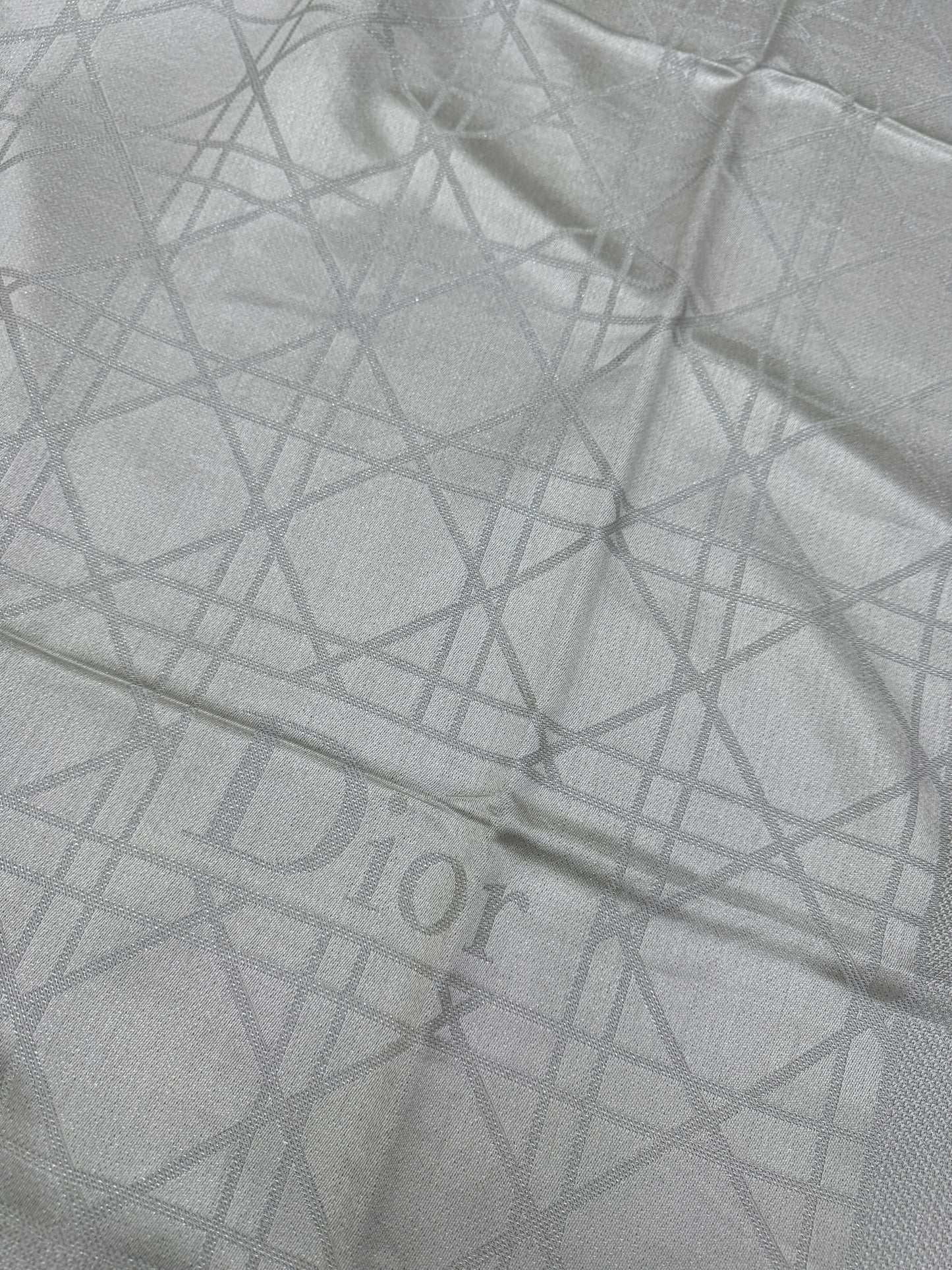 DIOR Cannage 140cm Scarf 銀色