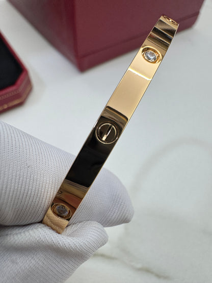 CARTIER Love Bracelet Small Rose Gold with Diamonds