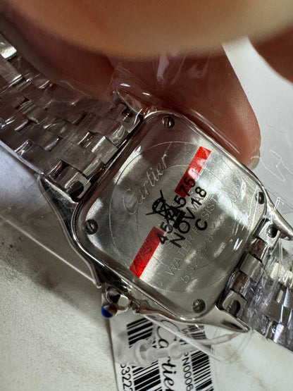 CARTIER 獵豹中號 天然真鑽 銀色