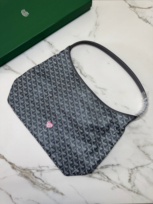 GOYARD Hobo 灰色 粉紅色小愛心版