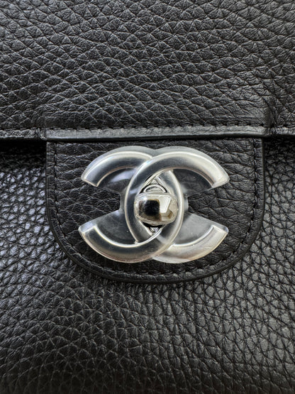 CHANEL 26S Maxi Flap Bag 黑銀小號（32cm)