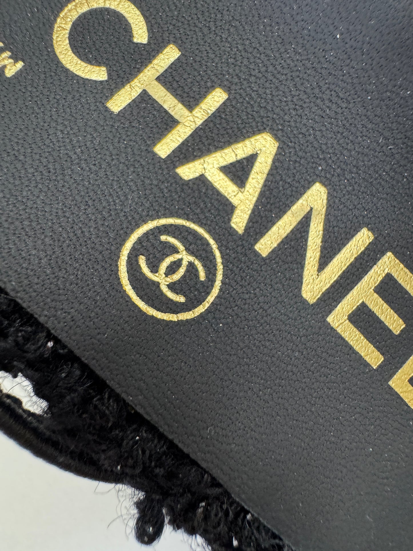 CHANEL 25A粗毛呢 Slingback