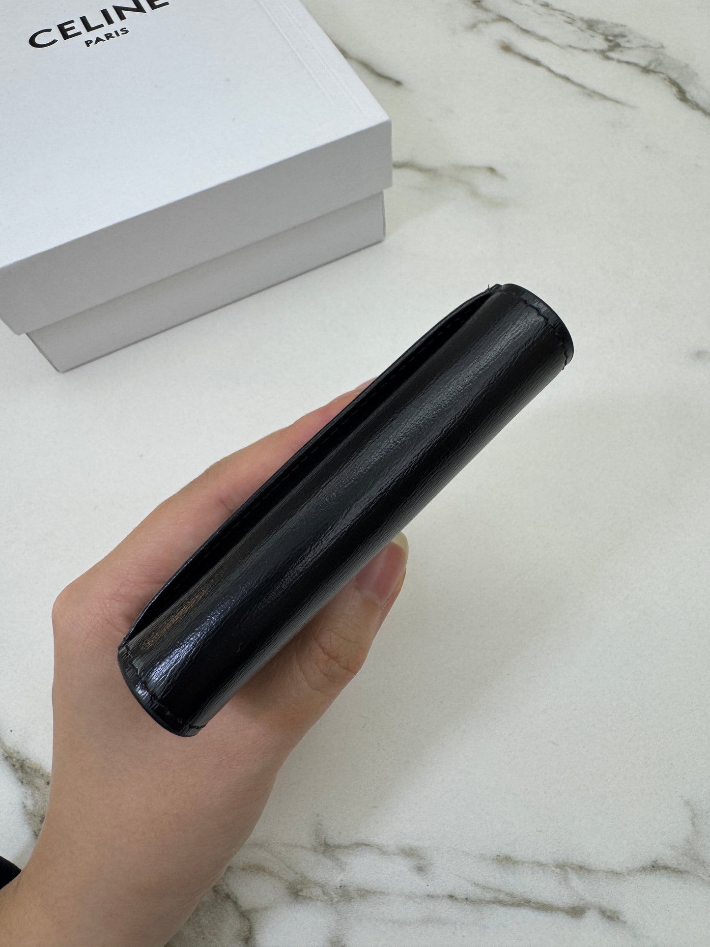 CELINE 凱旋門卡包 Box皮