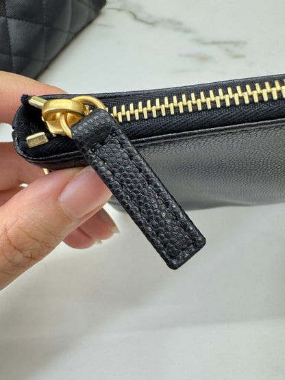 CHANEL 25Bag Medium 黑色荔枝皮