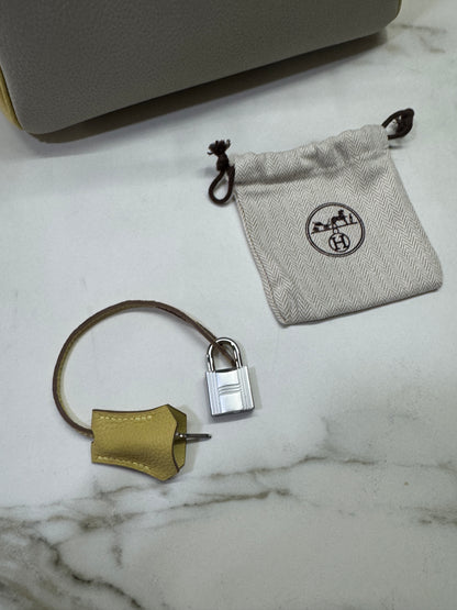 HERMES Birkin25 SO 珍珠灰拼小雞黃 Togo PHW