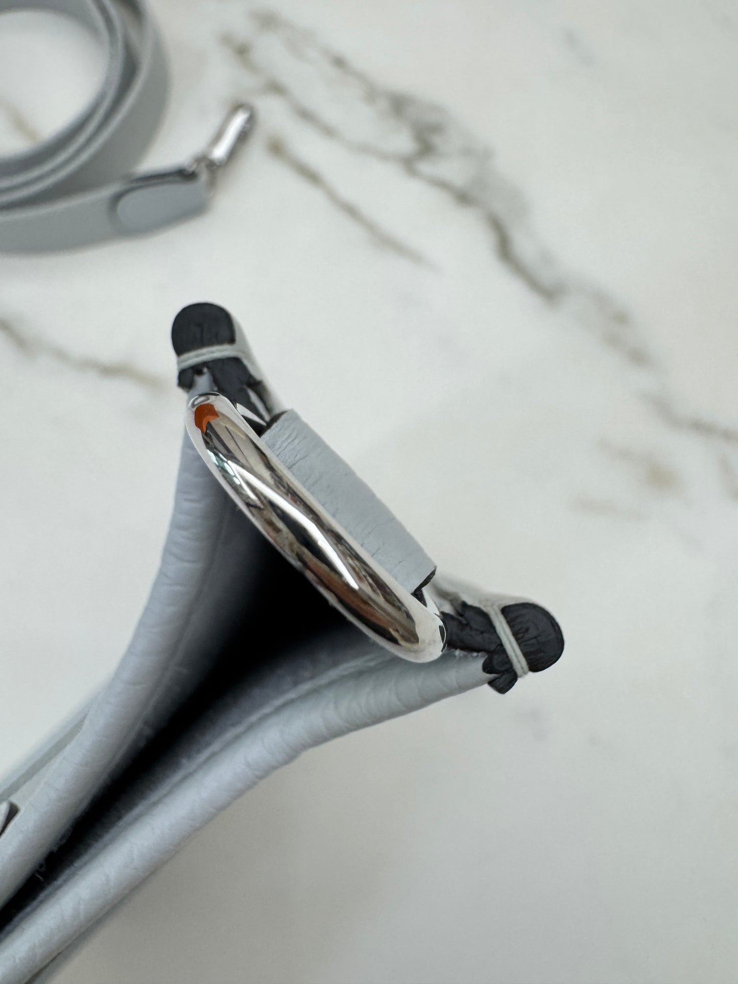 HERMES Mini Evelyne 霧霾藍銀扣 T0 Bleu Brume PHW