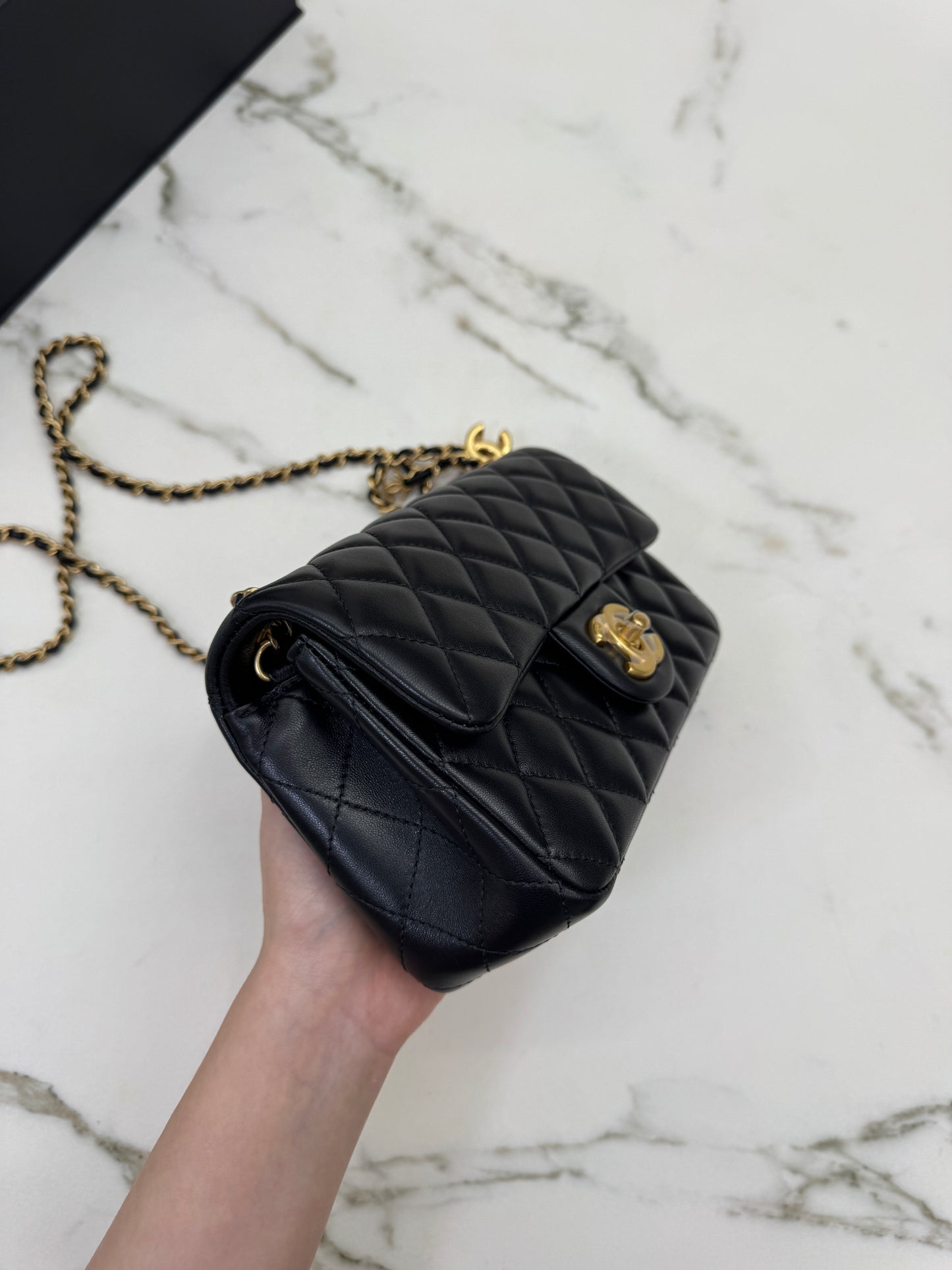 CHANEL 25B調節扣 Mini CF20 羊皮