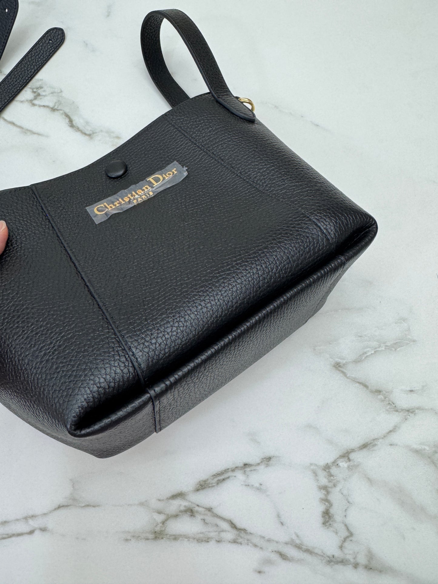 DIOR Signature 全皮小水桶