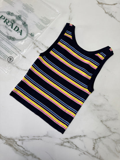 PRADA 彩色條紋針織背心