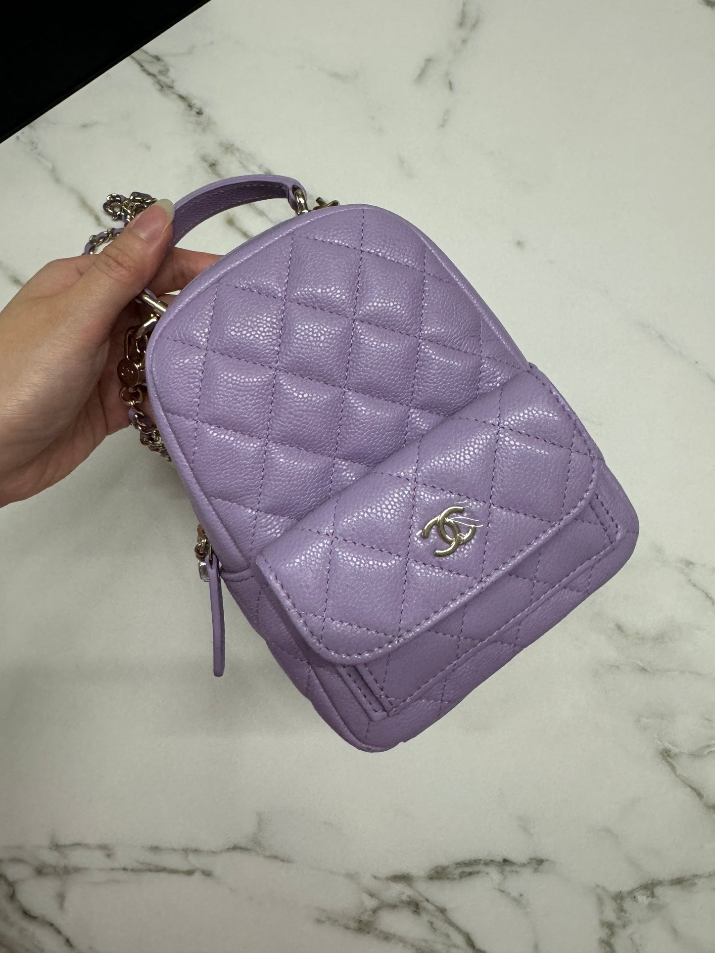 CHANEL 小書包 香芋紫 牛皮 Backpack