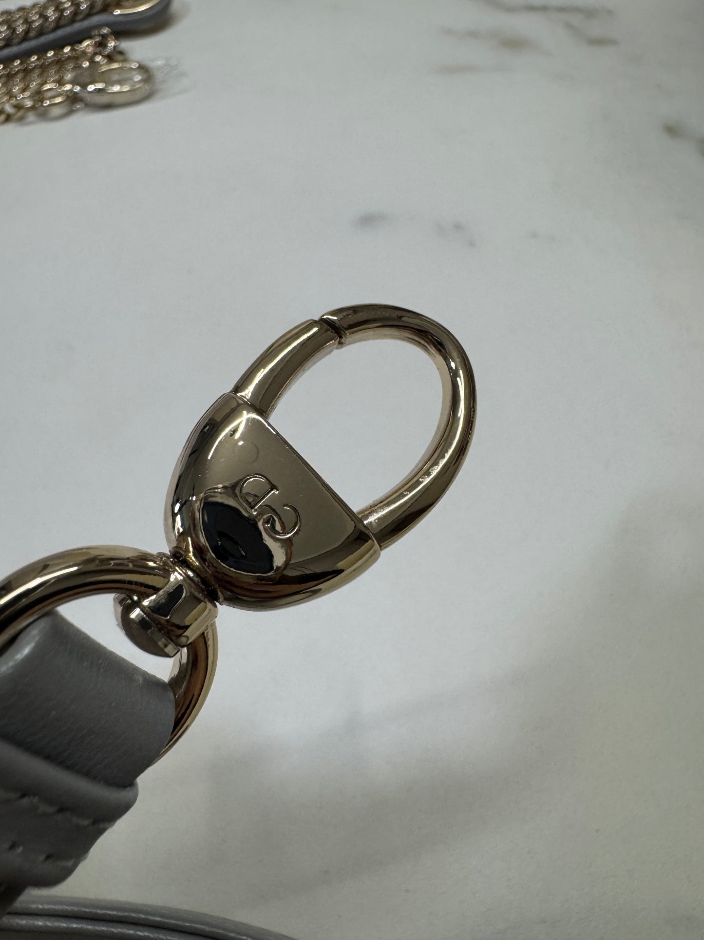 DIOR Lady Dior Mini 珠光灰