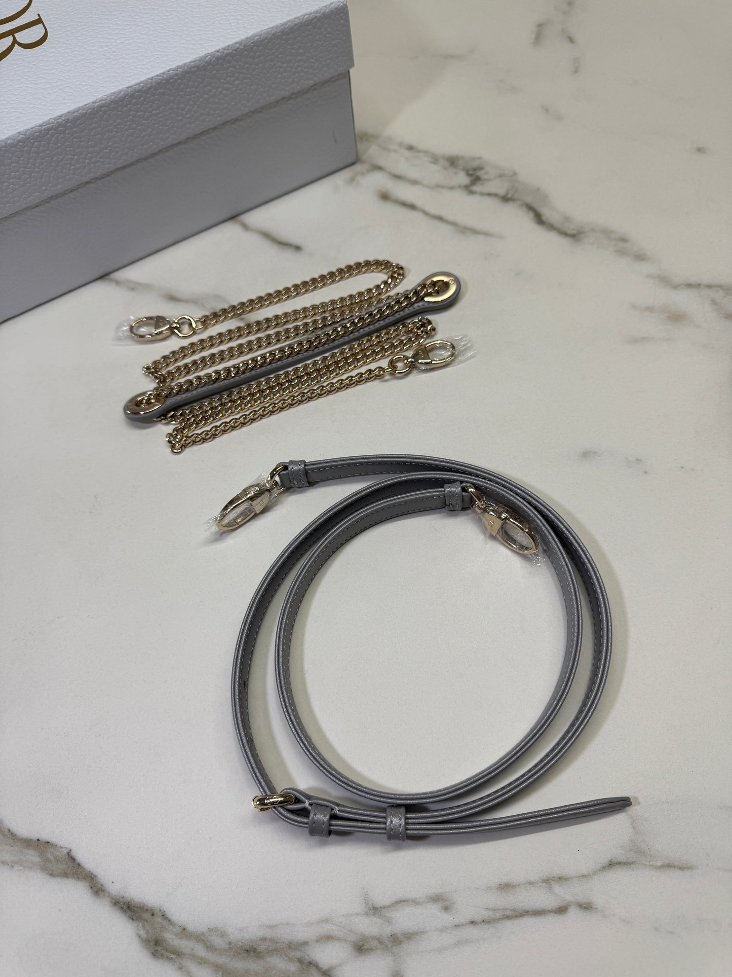 DIOR Lady Dior Mini 珠光灰