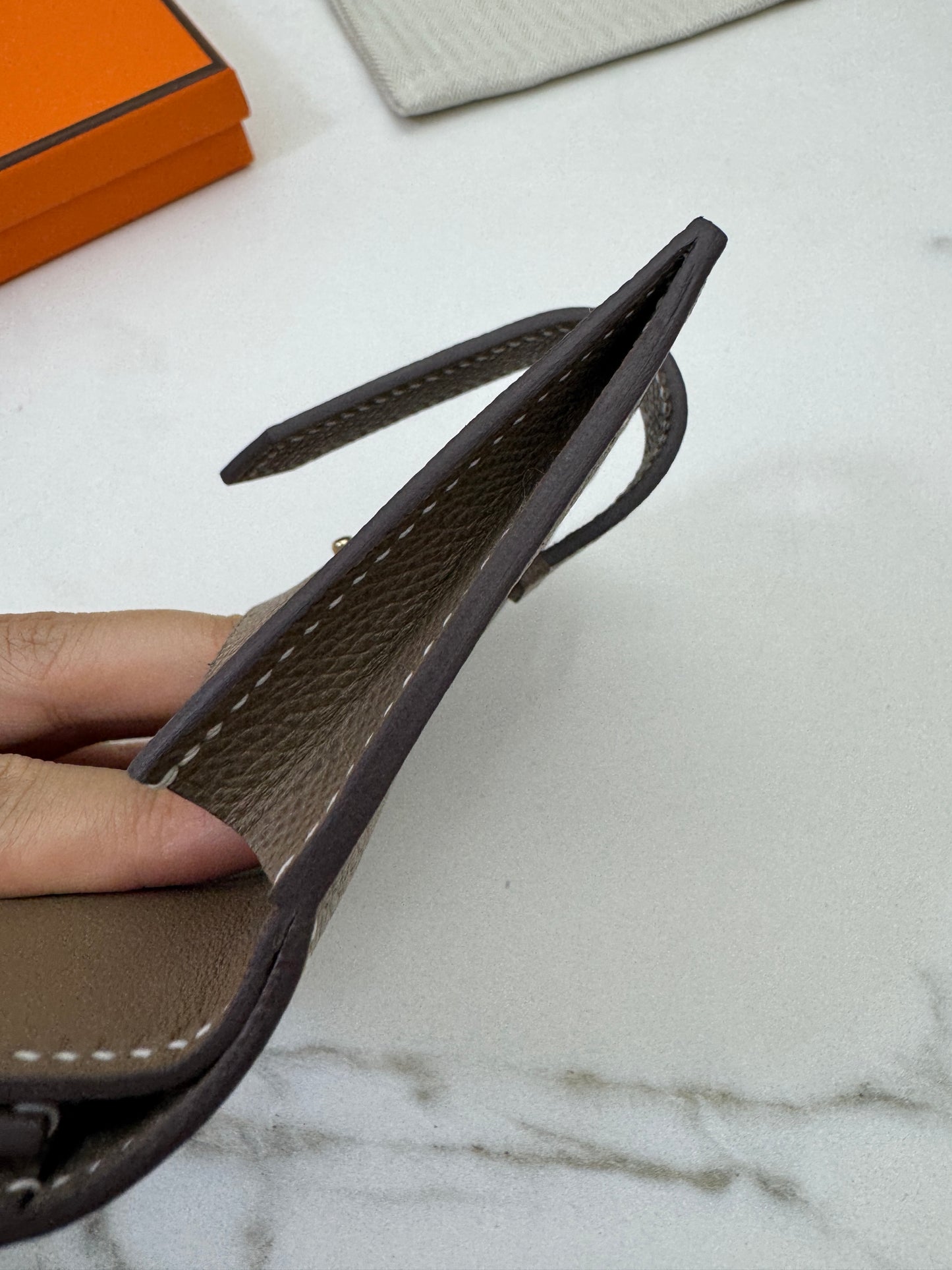 HERMES Bearn Mini Wallet 帶散紙位 大象灰金扣 Etoupe GHW