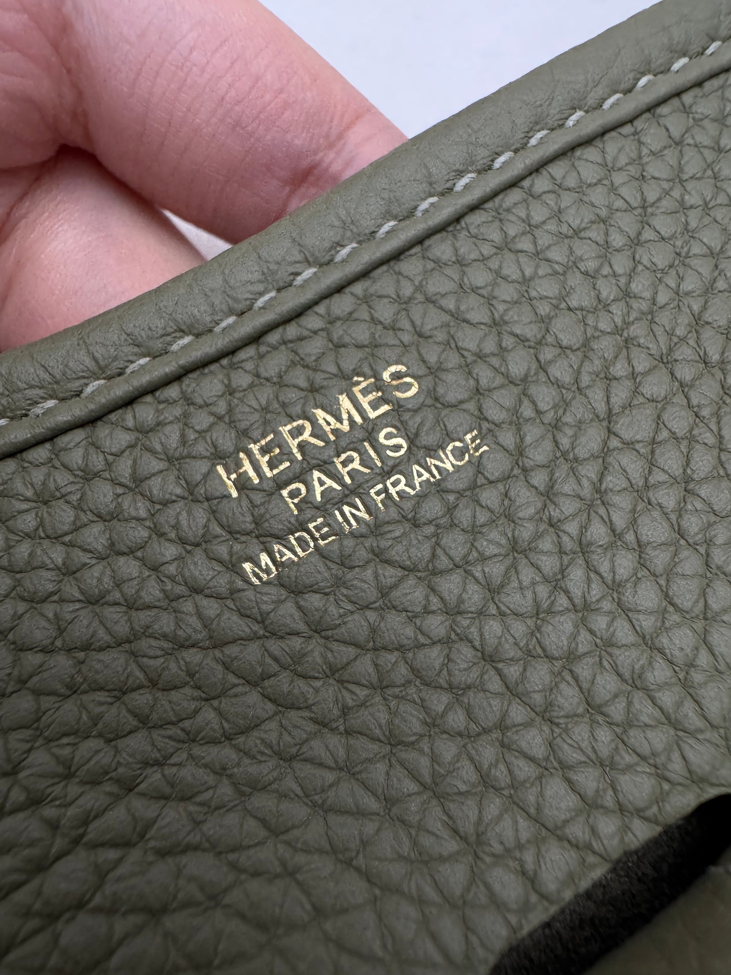 HERMES Evelyne 33 鼠尾草綠金扣 Q1 Sauge GHW