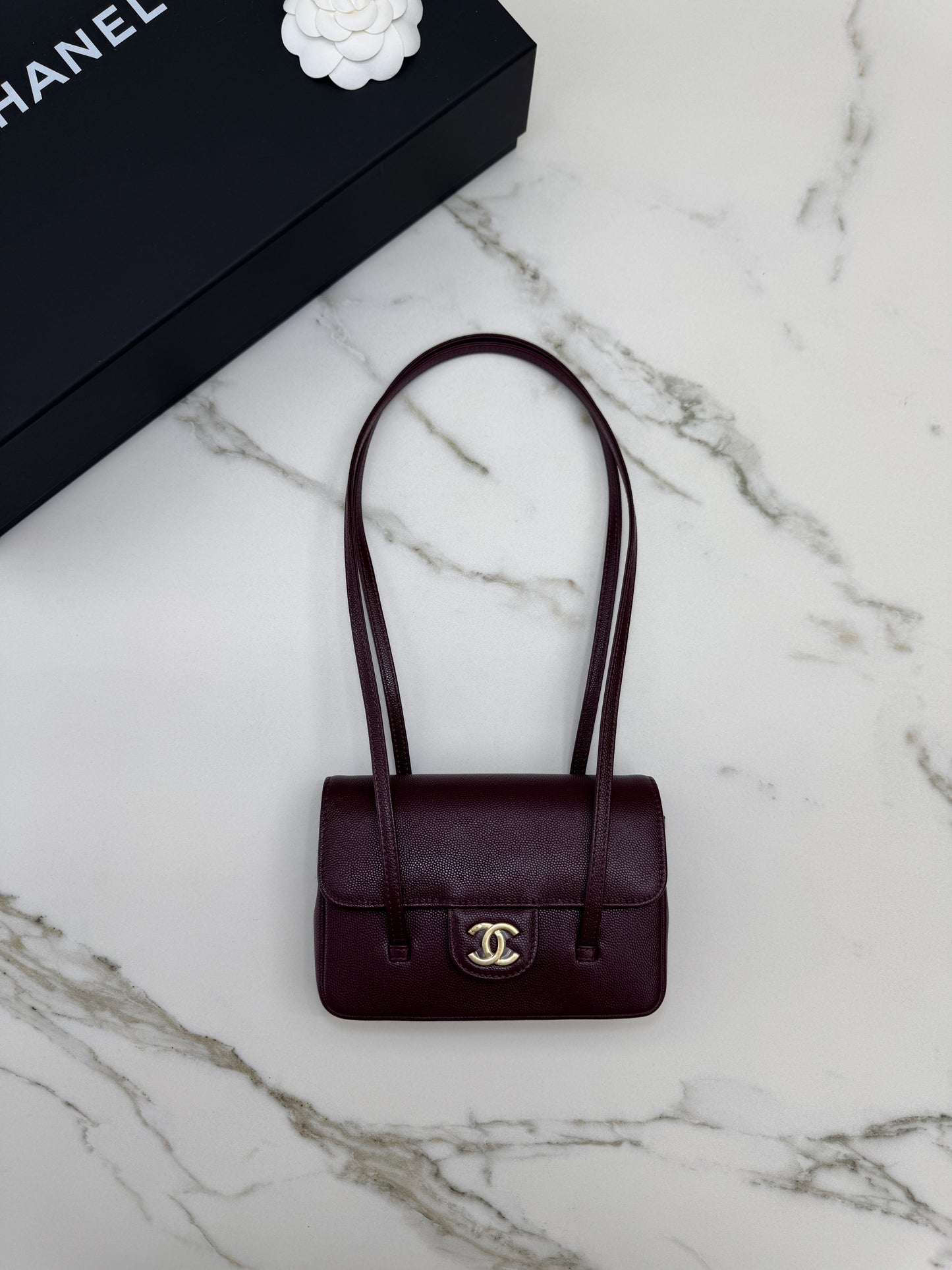 CHANEL Preppy Coco Mini 酒紅色