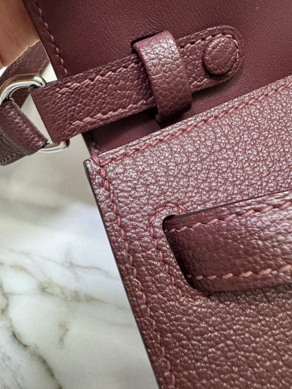 HERMES Kelly Elan 山羊皮 愛馬仕紅 Rough H PHW