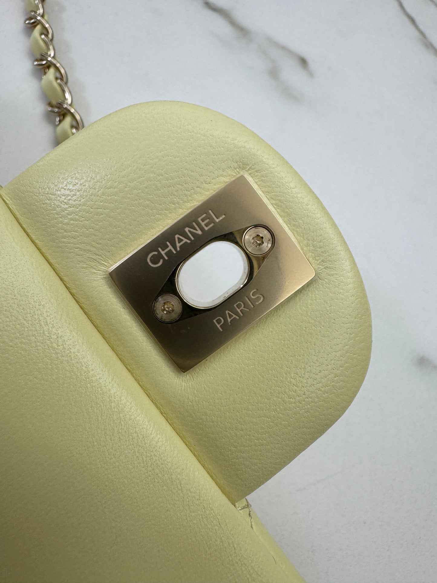 CHANEL Mini CF20 25S小雞黃 Lambskin