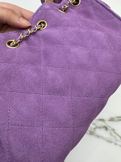 CHANEL Mini 25 Bag 紫色麂皮