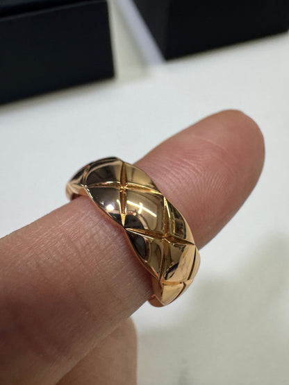 CHANEL Coco Crush 寬版戒指 玫瑰金