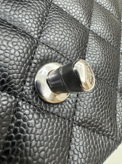 CHANEL CF25 Medium 黑銀牛