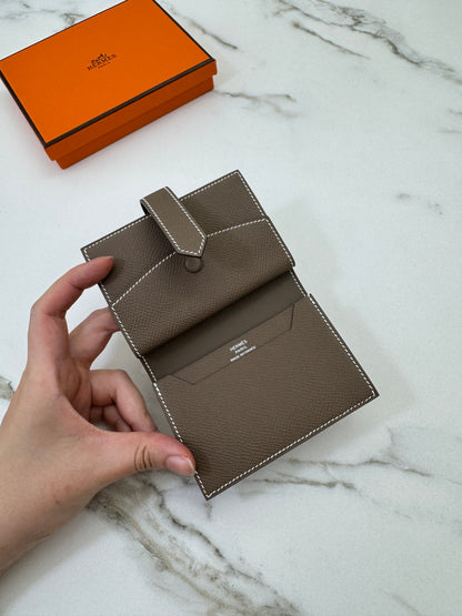HERMES Bearn Mini Wallet 散紙位 大象灰銀扣 Epsom PHW