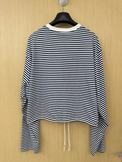 PRADA 條紋抽繩短款上衣 Cropped Top