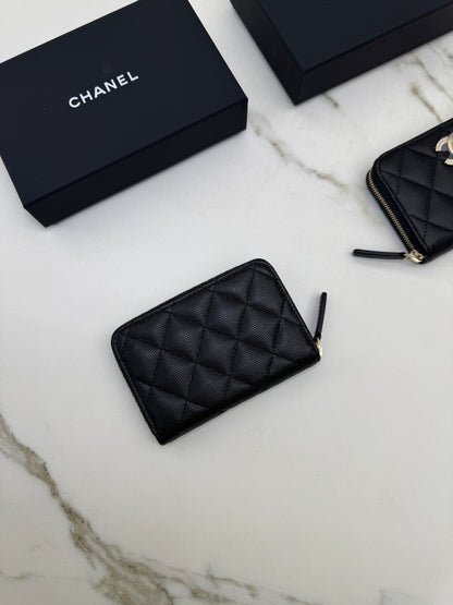 CHANEL 24B半鑽扣 加大零錢包 可放對摺紙幣