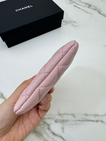 CHANEL 吐司零錢包 22B櫻花粉