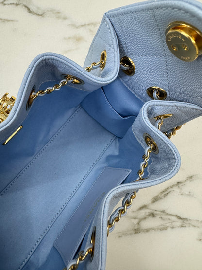 CHANEL Mini 25Bag 26A Baby Blue 亮金扣