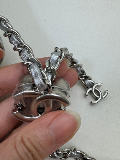 CHANEL 25B調節扣 銀色方胖子 Mini CF Square Caviar Calfskin