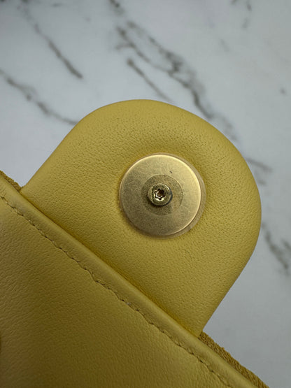 CHANEL Mini 25Bag 麂皮黃色