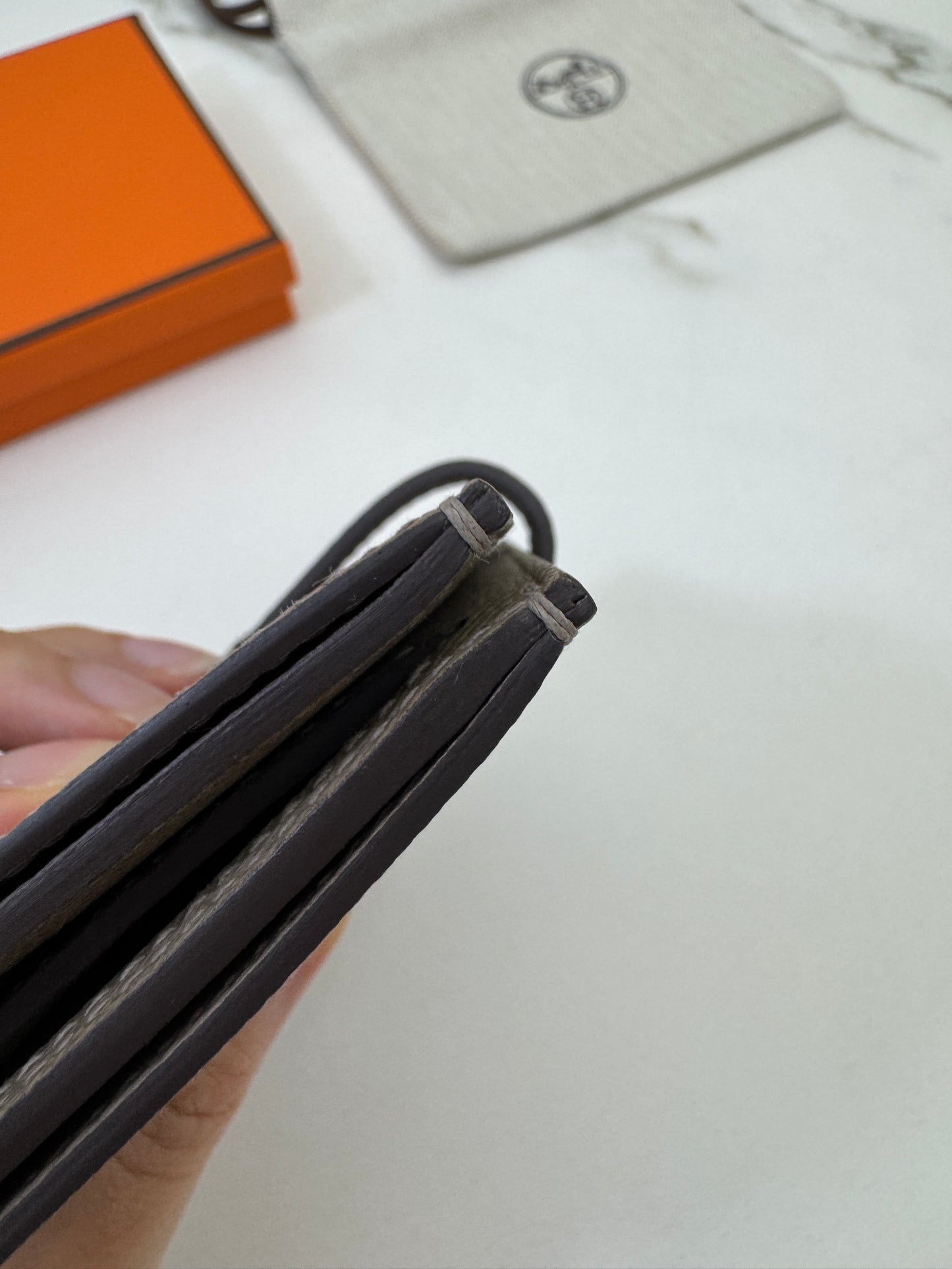 HERMES Bearn Wallet 瀝青灰銀扣 Epsom M8 Gris Asphalt PHW