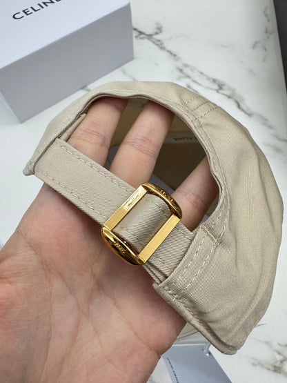 CELINE 凱旋門棒球帽 香草淺杏色