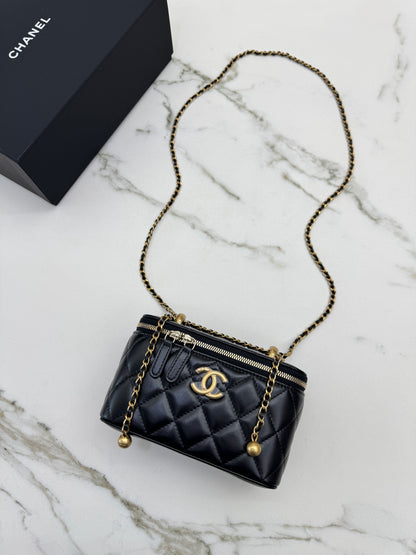 CHANEL 25S 雙金珠長盒子 Vanity