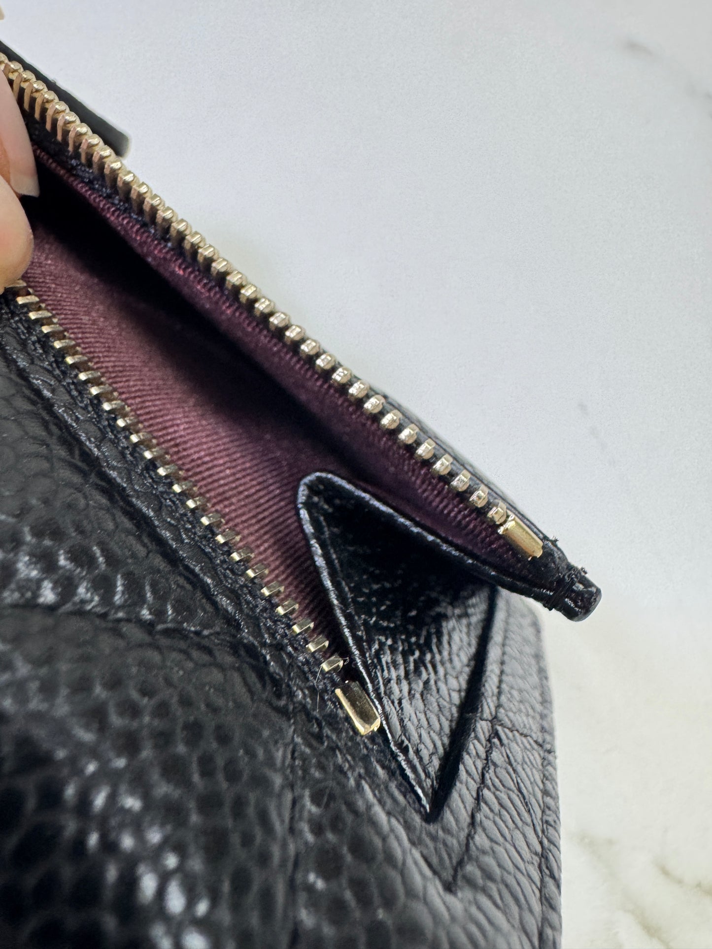 CHANEL CF三摺錢包 黑金牛