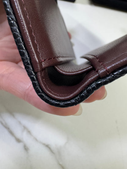 CHANEL CF三摺錢包 黑金牛