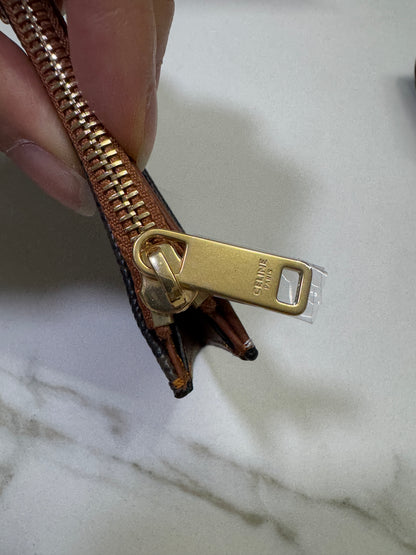 CELINE 兩件套三摺錢包 可拆式拉鍊零錢包