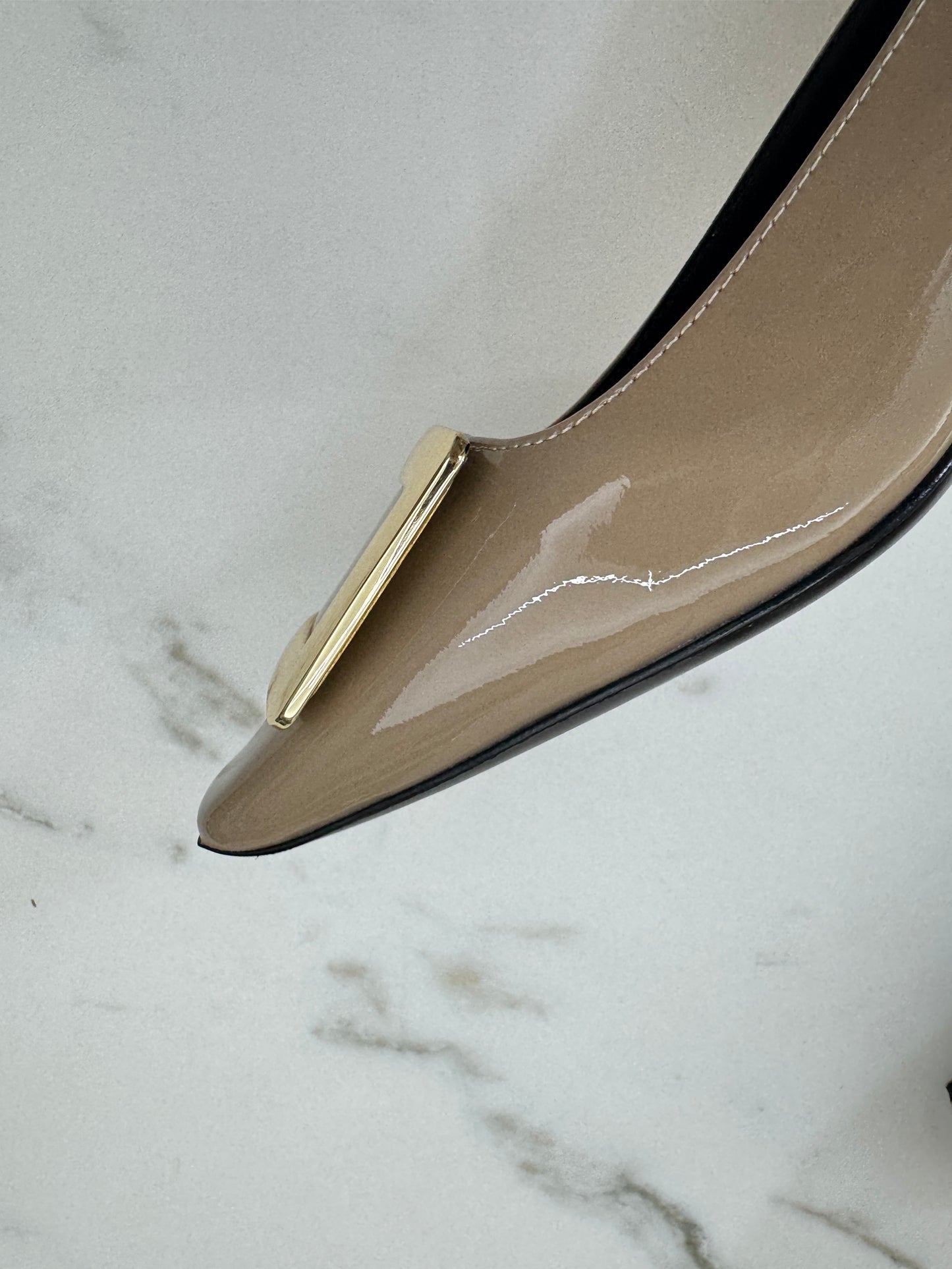 RV Trompette 方跟 4.5cm 大象灰（米色）Beige