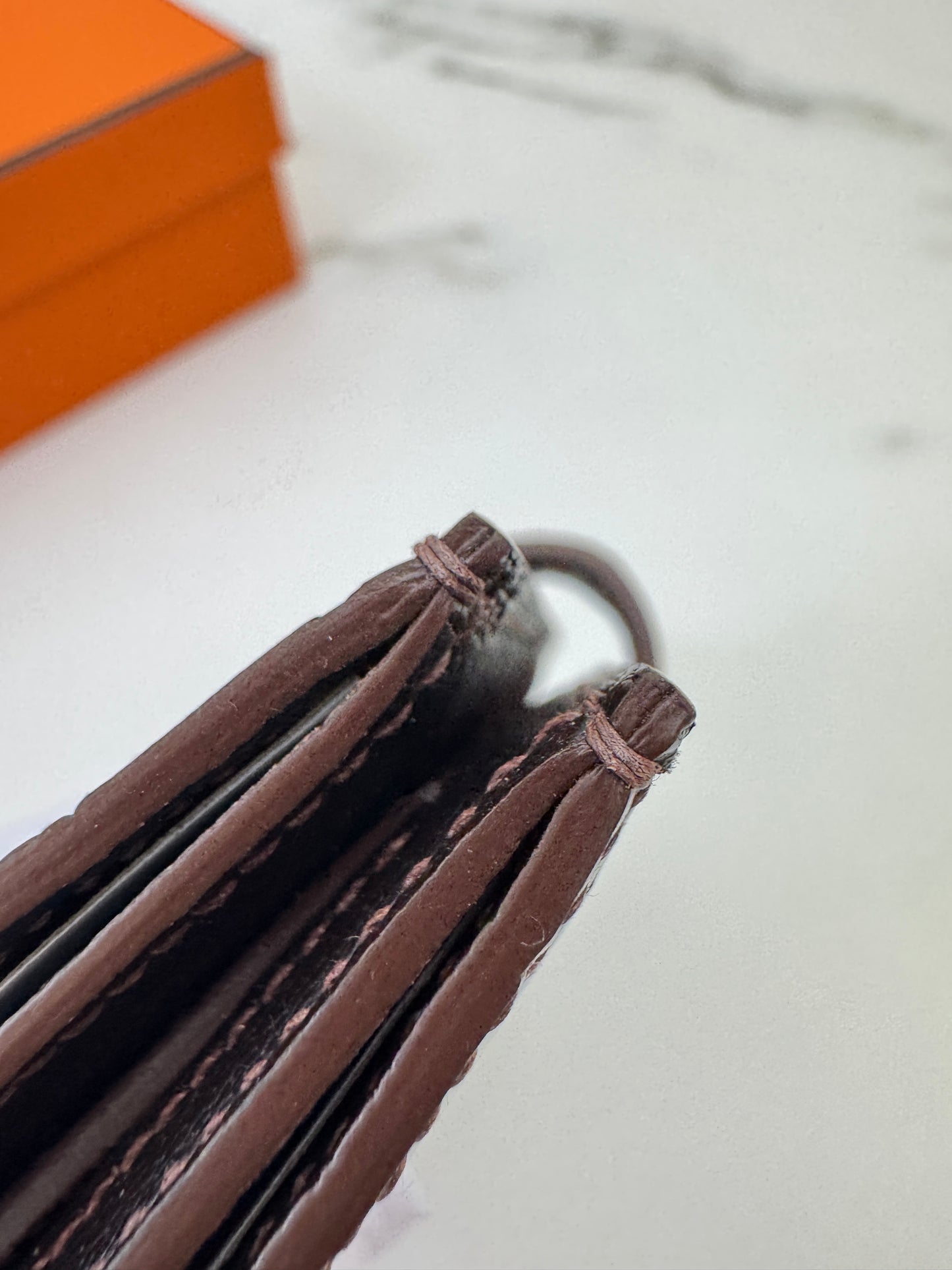 HERMES Bearn Wallet 亮面灣鱷 巧克力色 金扣 Porosus Crocodile Chocolate GHW