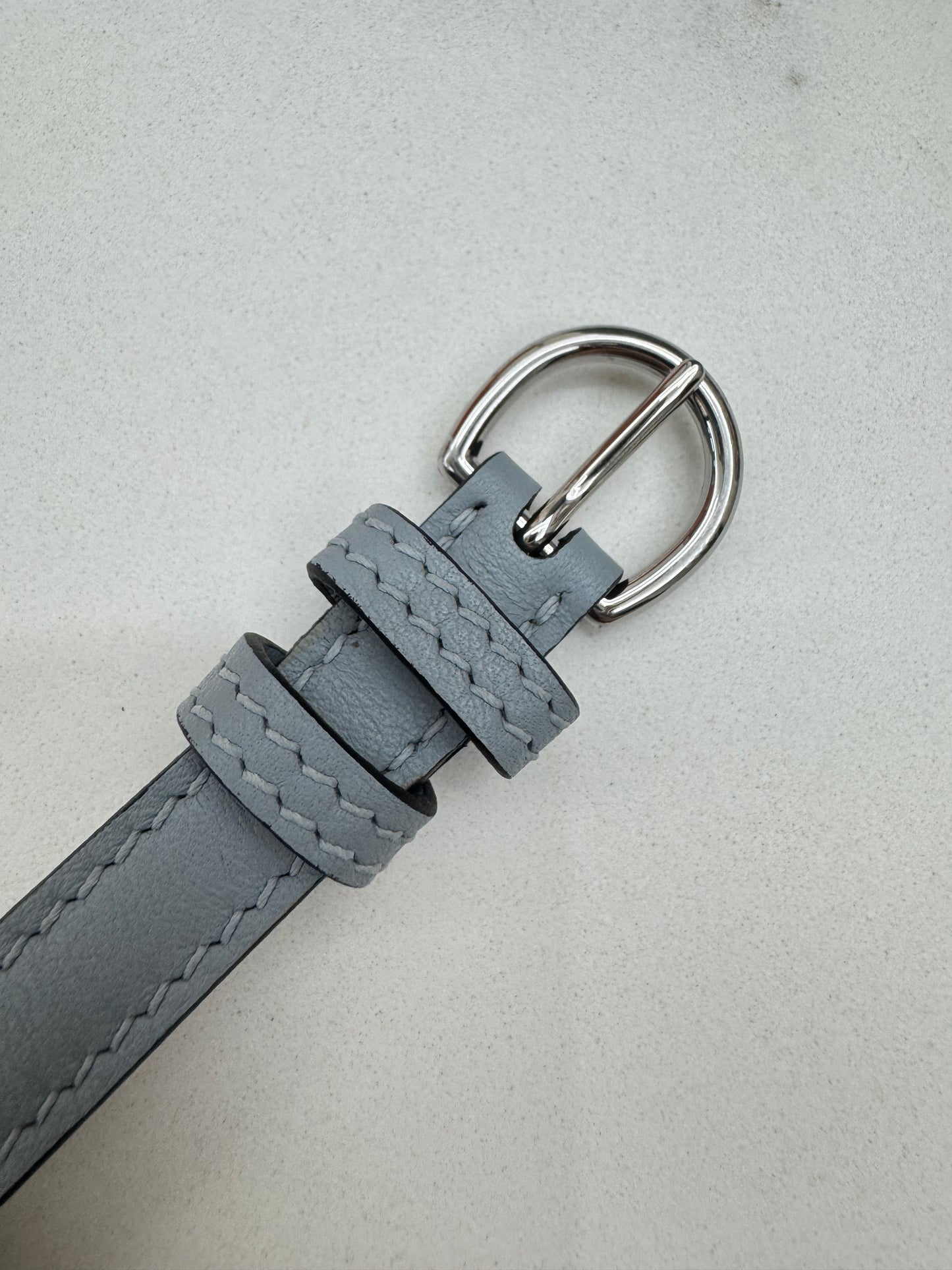 HERMES Mini 2424 木偶灰銀扣 Evercolor Gris Platin PHW