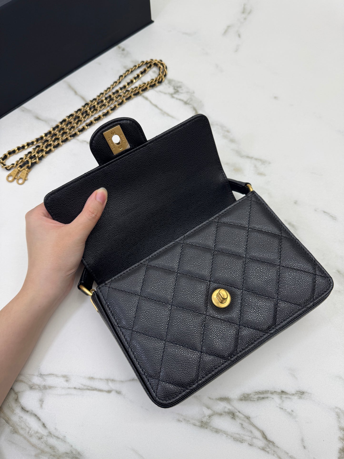 CHANEL 24K 手柄豆腐包 中號